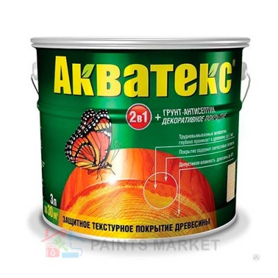 Защитно-декоративное покрытие для древесины "2в1" АКВАТЕКС