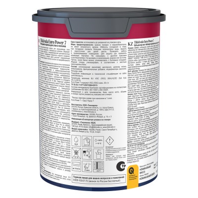 Краска моющаяся для стен и потолков Euro Power-7 (Евро-7) TIKKURILA