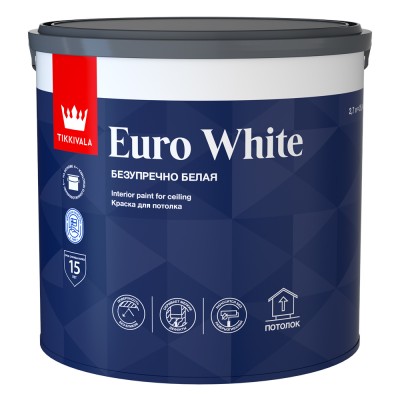 Краска для потолков Euro White TIKKURILA