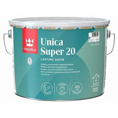 Лак уретано-алкидный полуматовый Unica Super 20 TIKKURILA