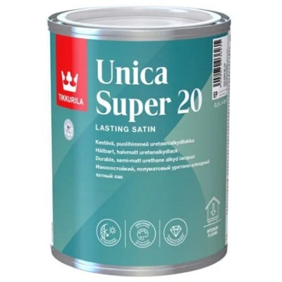Лак уретано-алкидный полуматовый Unica Super 20 TIKKURILA