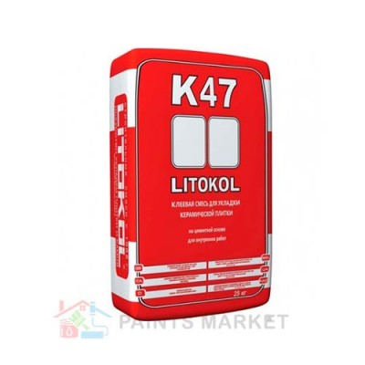 Клеевая смесь K47 для керамической плитки Litokol