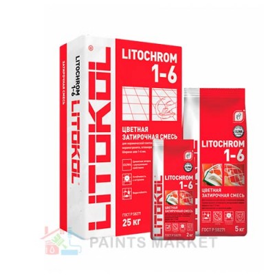 Цементная затирочная смесь LITOCHROM 1-6 Litokol