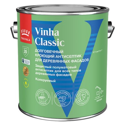 Антисептик кроющий водоразбавляемый Vinha Classic TIKKURILA