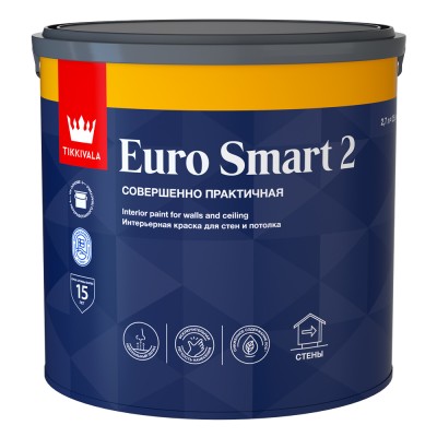 Краска для стен и потолков глубокоматовая Euro 2 TIKKURILA