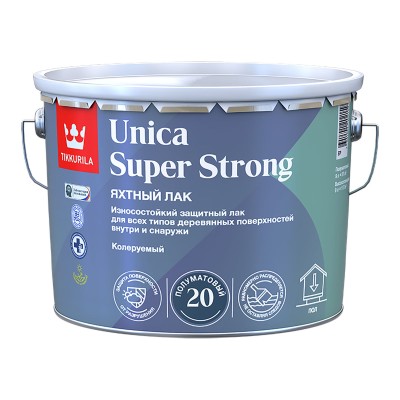 Лак универсальный износостойкий полуматовый Unica Super Strong TIKKURILA