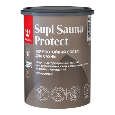 Состав защитный для стен и потолков в бане Supi Sauna Protect TIKKURILA